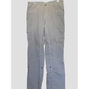 KUHL PANTS GRAY COTTON NYLON STRETCH CONVERTIBLE TO CAPRIS GRAY SIZE 14